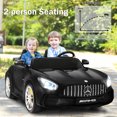 thumbnail image 4 of Costway 2 Seater 12V Kids Ride On Car Mercedes Benz AMG GTR w/Remote & LED Lights Black, 4 of 10