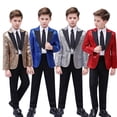 thumbnail image 1 of Traje de lentejuelas de color para niños, baile, actuación de piano, día del niño, guapo anfitrión, vestido de actuación brillante., 1 of 5
