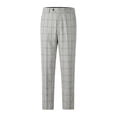 thumbnail image 4 of Beauty-Emily Men's Plaid Suit Set, 3 Pcs Single Breasted Peak Lapel Blazer Vest & Pants, Slim Fit Formal Wear for Wedding, Prom & Party, 4 of 12