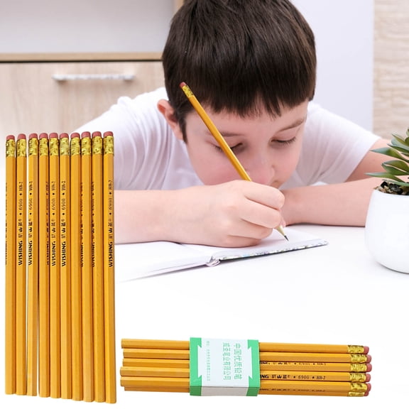 YIMWNYI 10 Pack Pencils with Eraser, Durable Writing Pencils for Sketching, Drawing, and Note Taking, High-Quality Lead, Convenient Erasing, Ideal for Professionals and Artists