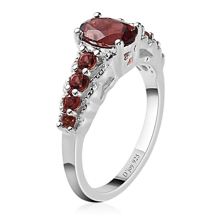 Shop LC Garnet Red Statement Ring for Women 925 Sterling Silver Size 7 Ct  1.16 Birthday Gifts for Women