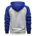 thumbnail image 3 of Zip Up Hoodies for Men 2025 Long Sleeve Color Block Hooded Sweatshirt with Pocket Loose Jacket Hoodie Mens Hoodies, 3 of 6