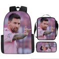 thumbnail image 1 of Football World Cup Student Schoolbag, Messi Backpack 3 In 1 Suit, Large Capacity Backpack-sebneei, 1 of 4