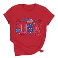 thumbnail image 6 of 4Th of July Shirts Women Summer Tops for Womens 2026 Short Sleeve Patriotic Tops Crew Neck Casual American Flag Shirt, 6 of 7
