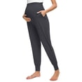 thumbnail image 5 of PIWHJQK Maternity Jogger Pants Over The Belly Maternity Solid Yoga Jogger Pants High Waist Support Comfortable Loungewear Pants, 5 of 7