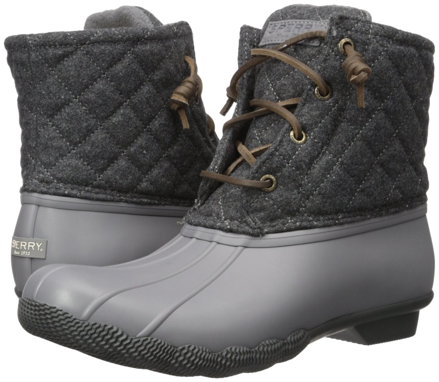 gray wool sperry duck boots