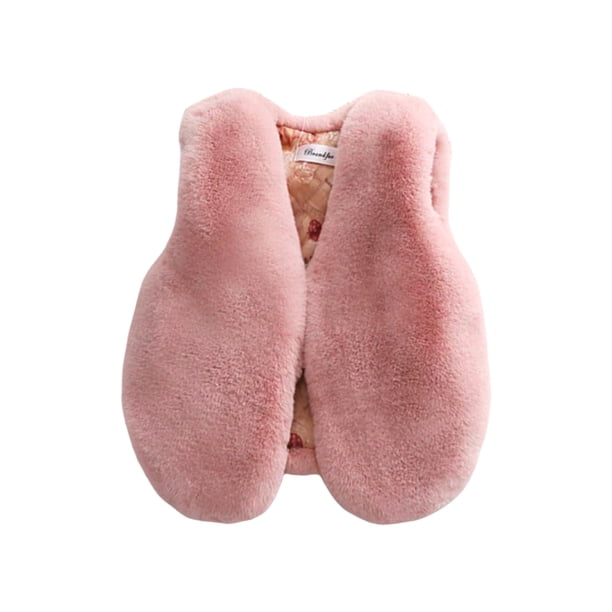 Gibobby Chaqueta de Forro Polar para bebés niñosChaqueta para niñas pequeñas, moda de otoño e invierno, chaquetas con cuello de lana para niños pequeños,(Rosa, 3-4 Años)