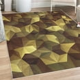 thumbnail image 1 of Geometric Decorative Rug, Abstract Style Composition Camouflage Design Angular Polygon Design, Quality Carpet for Bedroom Dorm and Living Room, 6 Sizes, Pastel Yellow, by Ambesonne, 1 of 4