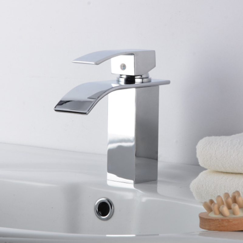 Bathroom Sink Basin Deck Mount Chrome Brass Mixer Tap Tall Faucet Single Handle