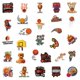 thumbnail image 2 of Cartoon Basketball Sport Waterproof Stickers Graffiti Decals Kids Toy Laptop Guitar Phone Luggage Car Cool Sticker heqiyong LED, 2 of 2