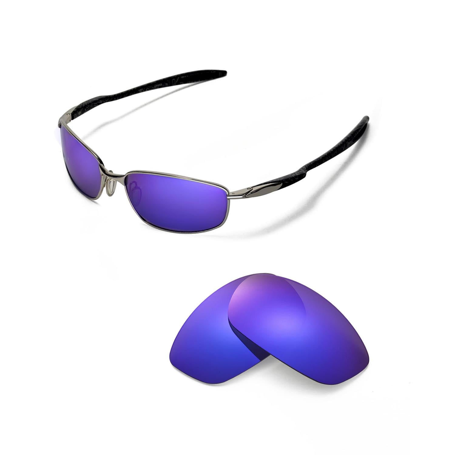 Walleva Purple Polarized Replacement Lenses For Oakley Blender Sunglasses