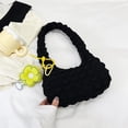 thumbnail image 2 of Bolsa De Hombro Bolso de hombro para mujer Cloud Underarm Bag Bolso de mano informal plisado Bolsos (Negro) Likrtyny  Para Estrenar, 2 of 5