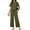 Army Green, variant on 2 Piece Sets for Women Soft Short Sleeve Tracksuit Wide Leg Pants Lounge Matching Set Travel Summer Outfits
