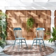 thumbnail image 2 of SAFAVIEH Broderick Outdoor Patio Side Chair, Matte Navy Blue, Set of 2, 2 of 11