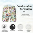 thumbnail image 6 of Picia Cartoon Labrador Retriever pattern Mens Swim Trunks with Compression Liner Stretch Beach Shorts Quick Dry with Zipper Pockets No-Chafing Board Shorts-3X-Large, 6 of 9