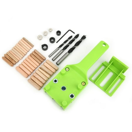 

41 Pcs Precision Doweling Jig Kit Woodworking Drill Guide Tool with 6/8/10mm Hole Drill Bit Set Adjustable ABS Plastic Dowel Jig for Efficient Wood Joining
