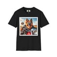 thumbnail image 4 of German Shepherd "Motorcycle!" Unisex Softstyle T-Shirt, 4 of 10