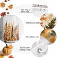 thumbnail image 6 of Shower Curtains for Bathroom-72"x72",Nature Watercolor Autumn Forest Waterproof Bath Curtain Grommet Shower Curtain Set with Hooks, 6 of 9