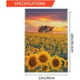 thumbnail image 6 of Sunflower Field Garden Flags Double Sided Floral Yellow Flower Green Leaf At Sunset Yard Flag Burlap Banners Home Decorative Outdoor Villa, 6 of 10