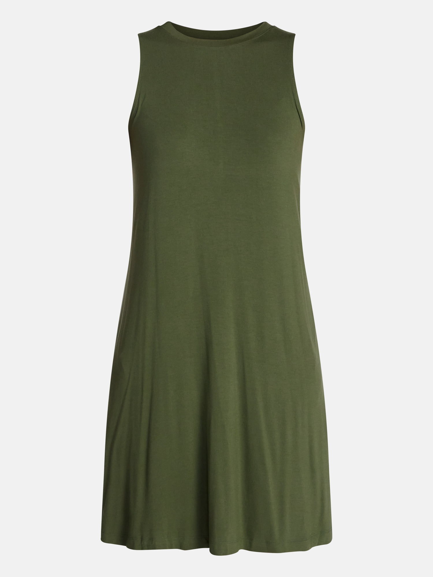 Time and Tru Women’s Sleeveless Knit Swing Dress, Sizes XS-XXXL
