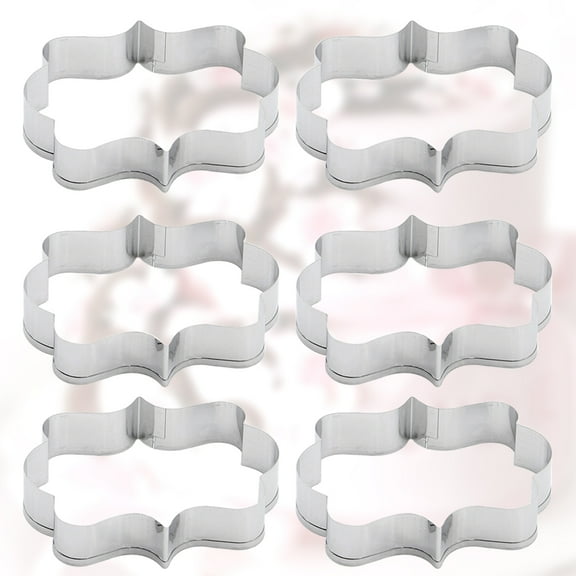 KALLORY Cute Cookie Molds 6Pcs Stainless Steel For Biscuit And Cookie Making