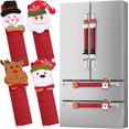 thumbnail image 1 of Juego de 8 cubiertas para manijas de puertas de refrigerador, cubiertas para electrodomésticos de cocina con muñeco de nieve de Papá Noel, protector para manijas de puertas para refrigerador, hor, 1 of 5