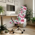 thumbnail image 3 of POLERO Anti-Dust All-in-One Computer Office Chair Covers, Cherries Pattern Elastic Cloth Anti Stain Desk Office Chair Protector Cover for Home Office Home Study, 3 of 7