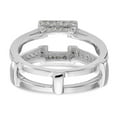 thumbnail image 5 of 14K White Gold Ring Band Wedding Diamond Round Guard, Size 7, 5 of 7