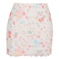 thumbnail image 3 of Falda Cruzada a la Cadera Falda casual estampada Falda mini de cintura alta Faldas cortas para mujer (Beige S) Ygjytge para Mujer Beige T L, 3 of 7