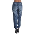 thumbnail image 4 of G-Style USA Women's Destructed Denim Jogger Jean Pants RJJ328 - Blue - Small, 4 of 4