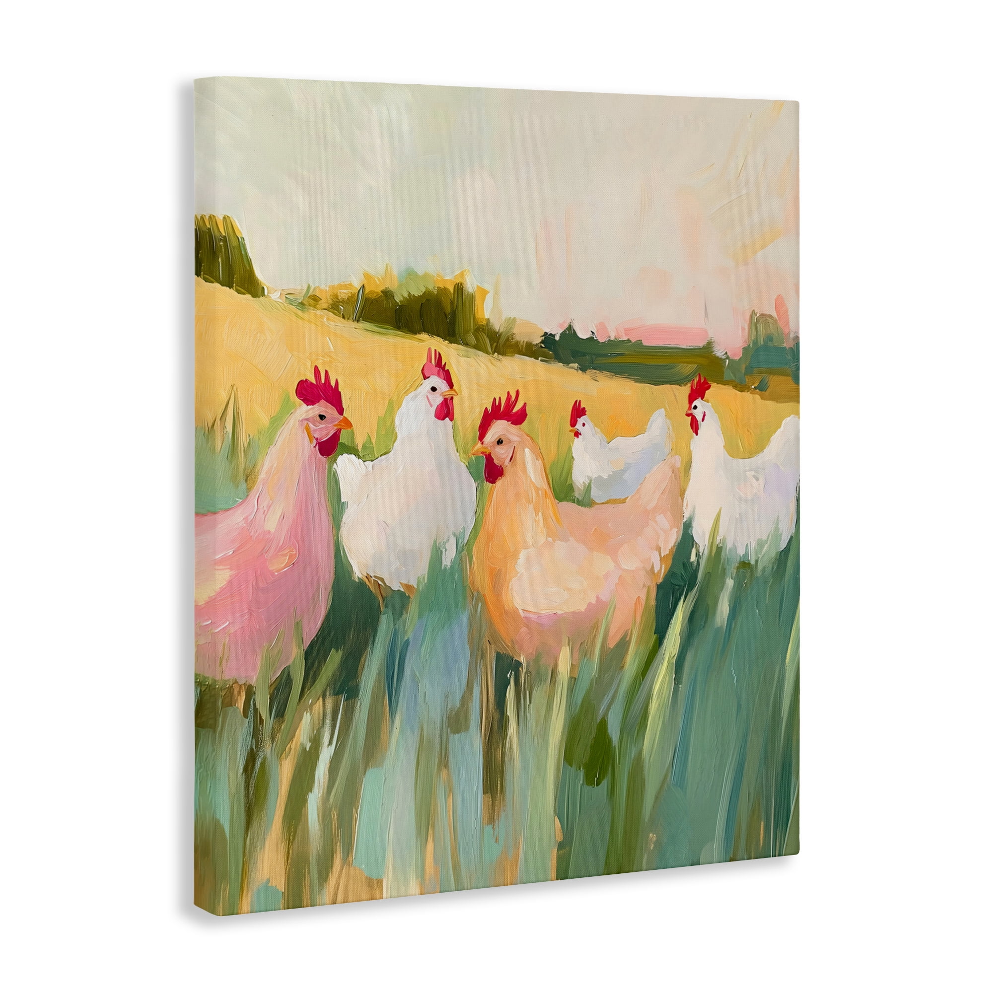 Stupell Industries Sunlit Flock of Chickens Canvas Wall Art, design by The Prints Vibe