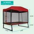 thumbnail image 5 of Skywalker Trampolines 6x4ft Rectangle Trampoline with Safety Enclosure Net - Indoor/Outdoor Mini Trampoline for Kids & Toddlers, Durable Steel Frame (Red)​, 5 of 7