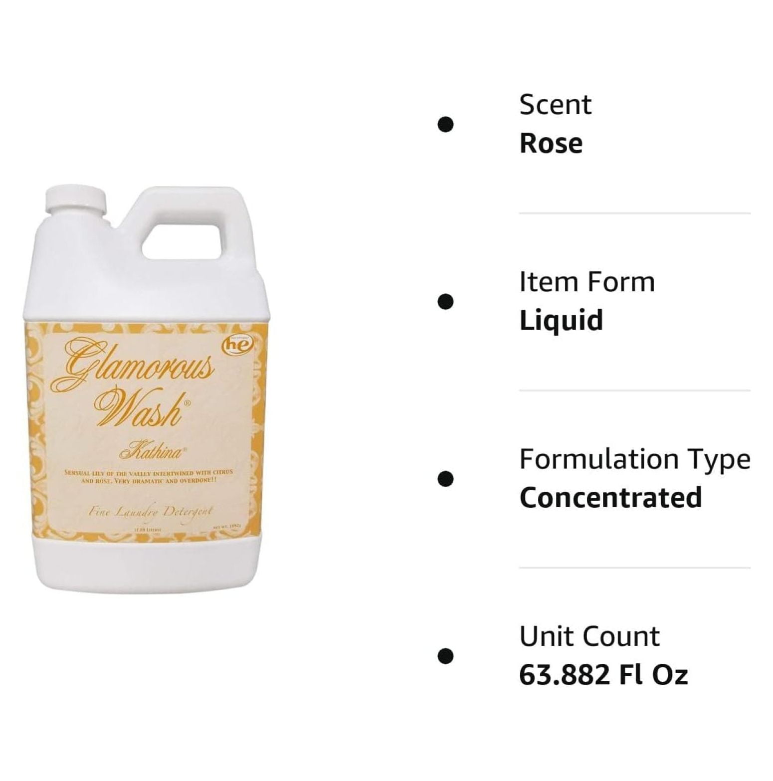 Tyler – Glamorous Wash – Fine Laundry Detergent – Kathina Scent – Liquid – 64 oz Bottle