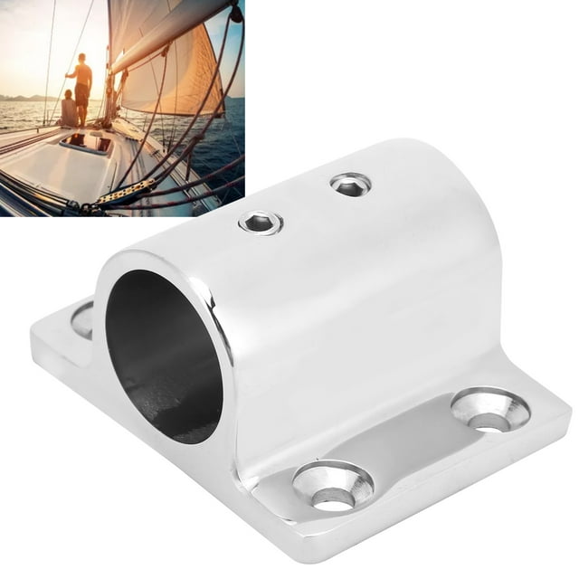Base de Tube Carré pour Bateau, Base de Tube de Bateau en Acier Inoxydable pour Main Courante, Support de Fixation de Main Courante, Base Rectangulaire pour Bateau Marin 20 mm, 22 mm, 25 mm