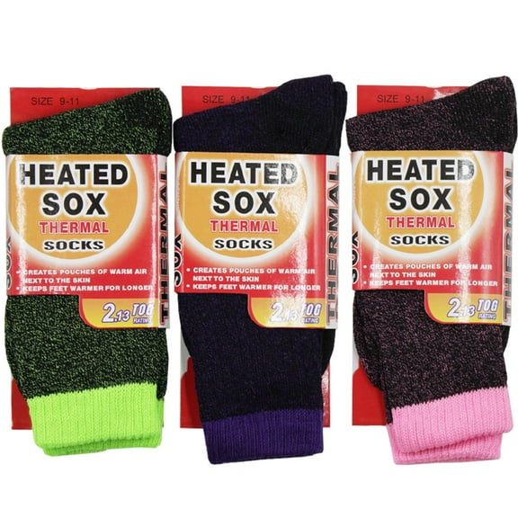 LAVRA Women's Thermal Socks Size 9-11 Warm Winter Heated Sox Insulated Feet Pair of 1-3 Packs