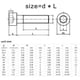 thumbnail image 3 of 5-50 piezas DIN912 M1.6 M2 M2.5 M3 M4 M5 M8 304 A2 acero inoxidable grado 12,9 negro hexagonal cabeza Allen tornillo, 3 of 4