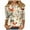 White A, variant on Women's Graphic Shirts Flower Pattern Print Tops Casual 3/4 Sleeve Summer Tops Holiday Tee Shirt White XL