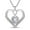 Clear, variant on 925 Sterling Silver Eternal Love Brilliant Cut Heart Pendant Necklace, Gift for Wife