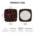 thumbnail image 5 of Gukieu Hot Chili Print Square Cushion Cover, Elastic Strap Chair Protector, Suitable for Family Restaurant, Hotel Banquet Decorations-Six Piece, 5 of 7