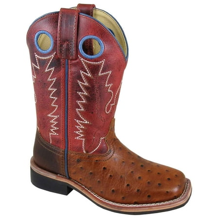 

smoky mountain boys cheyenne cognac/red crackle boot square toe - 3752c