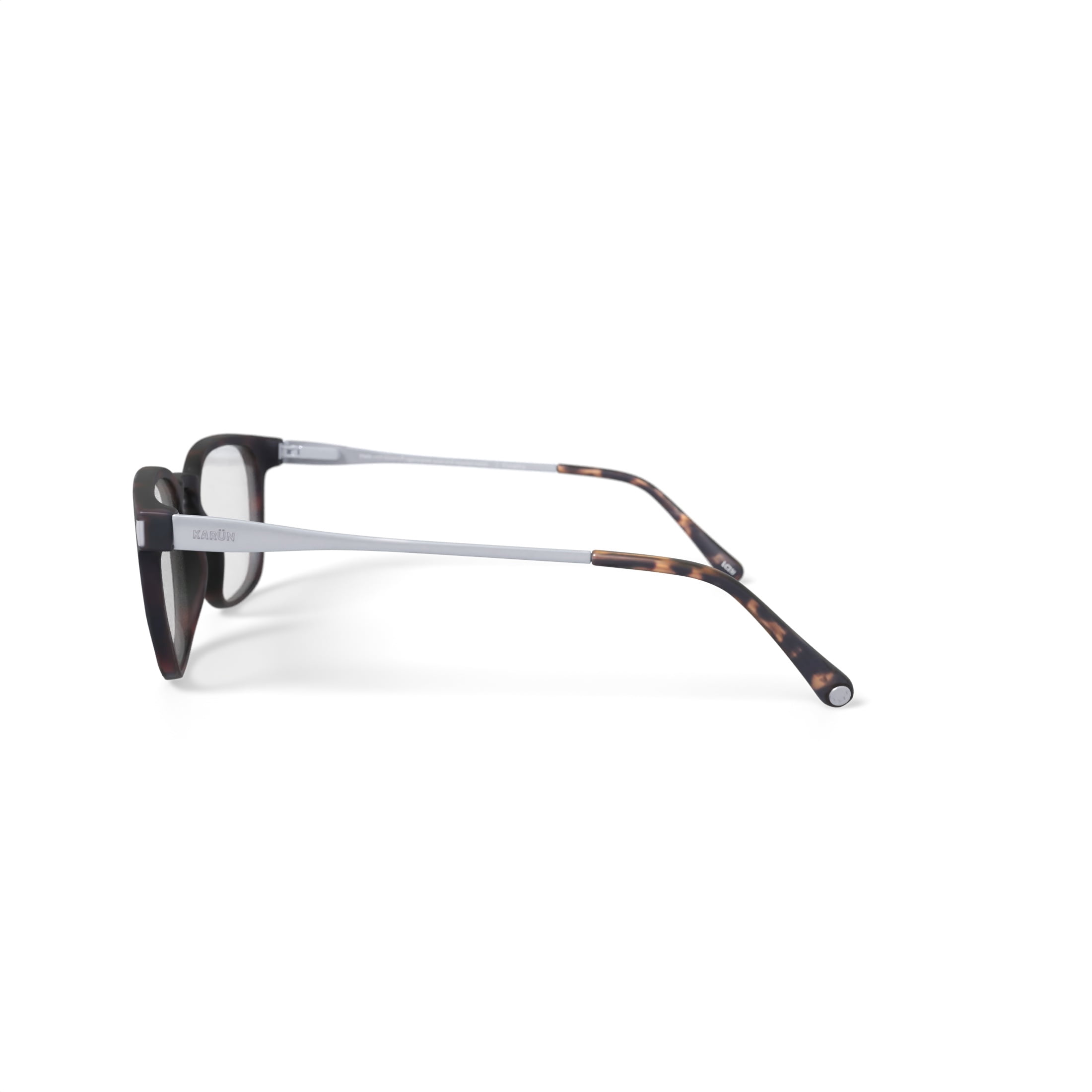 Karun Men's Vizcacha Square Prescription Eyeglasses with Case, Brown Tortoise