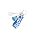 thumbnail image 1 of Maytalsory Sports Mini Badminton Keychain Keyring with Wrist Lanyard for badminton racket Kids Men Blue, 1 of 6
