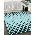 thumbnail image 3 of Ahgly Company Machine Washable Indoor Round Transitional Electric Blue Area Rugs, 7' Round, 3 of 7