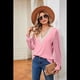thumbnail image 4 of Blusa Informal de Larga con Volantes y Cuello en V para Mujer Rosa XL, 4 of 10