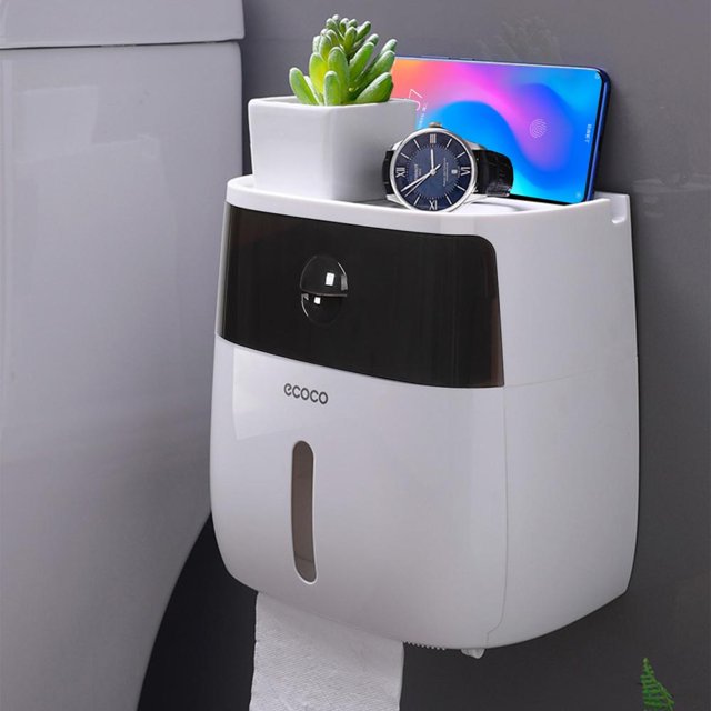 Feltree Wall-mounted Sensor Tissue Box- Sensor Automatic Paper Dispensing Machine- Punch- Paper Box for Household and Commercial Bathrooms- Transparent Viewin