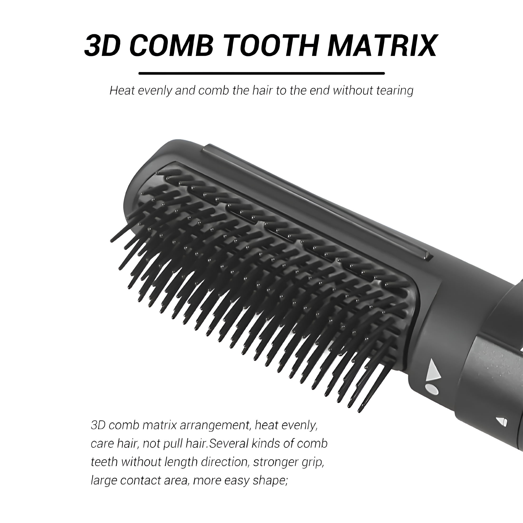 BPPEG 3-In-1 Rotating Round Hot Air Spin Brush Set with 2 Detachable Curling Brushes