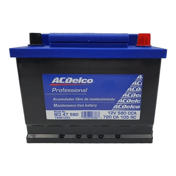 Bateria ACDelco Aveo Corsa Cruze Sonic Tornado Optra Trax ACDELCO Bateria Plomo-ácido libre de mantenimiento