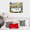 thumbnail image 4 of Nawypu  Bathroom Canvas Wall Art Prints Framed Ready to Hang Yellow Grey Wall Decor Vintage Paintings Posters Great Gift Home Artwork, 4 of 4