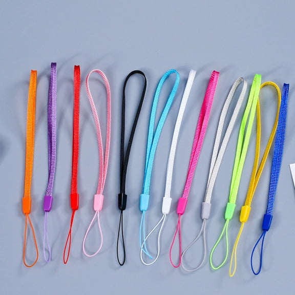HAKIDZEL Cellphone Hand Lanyard Nylon Wrist Lanyard Random Color 100Pcs for Mobile Phone and Camera