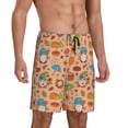 thumbnail image 2 of Pofeuu Fall Gnomes1 Print Men's Soft Woven Elastic Waistband Sleep Pajama Short-XX-Large, 2 of 6